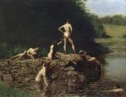 Thomas Eakins Bathing Sweden oil painting artist